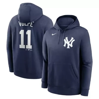 MLB Nike Anthony Volpe New York Yankees Player Name & Number Club Pullover Hoodie