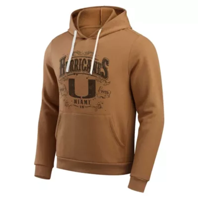 Miami (FL) Hurricanes NCAA Camp Fleece Tri-Blend Pullover Hoodie