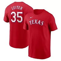 MLB Nike Jack Leiter Texas Rangers Fuse Name & Number T-Shirt
