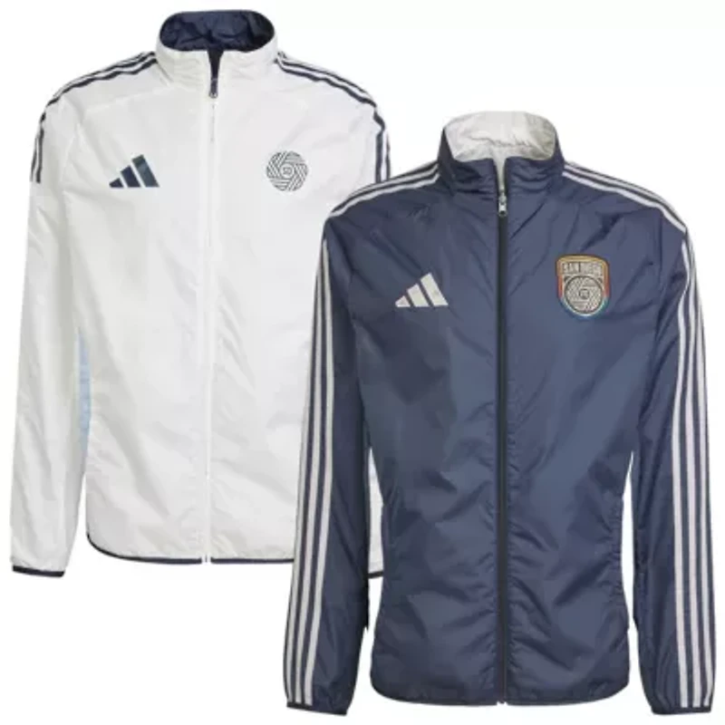 MLS Navy/White San Diego FC 2025 Anthem Reversible Full-Zip Jacket