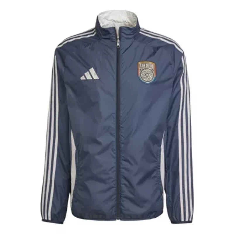 MLS Navy/White San Diego FC 2025 Anthem Reversible Full-Zip Jacket