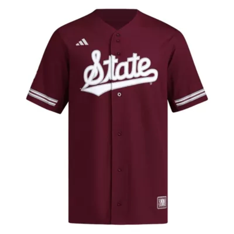 NCAA Mississippi State Bulldogs Reversible Retro Full-Button Baseball Jersey