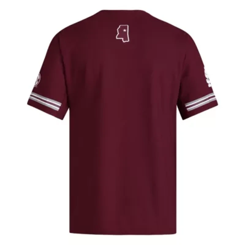 NCAA Mississippi State Bulldogs Reversible Retro Full-Button Baseball Jersey