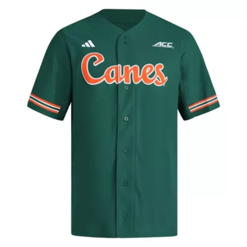 Miami (FL) Hurricanes NCAA Reversible Retro Full-Button Baseball Jersey