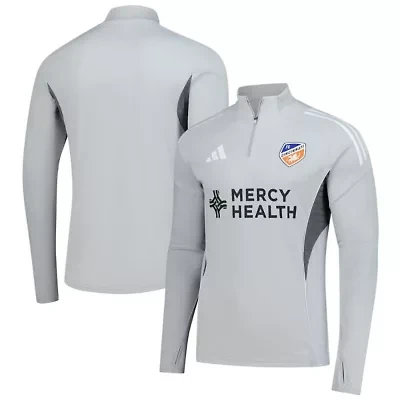 MLS FC Cincinnati 2025 AEROREADY Quarter-Zip Long Sleeve Training Top