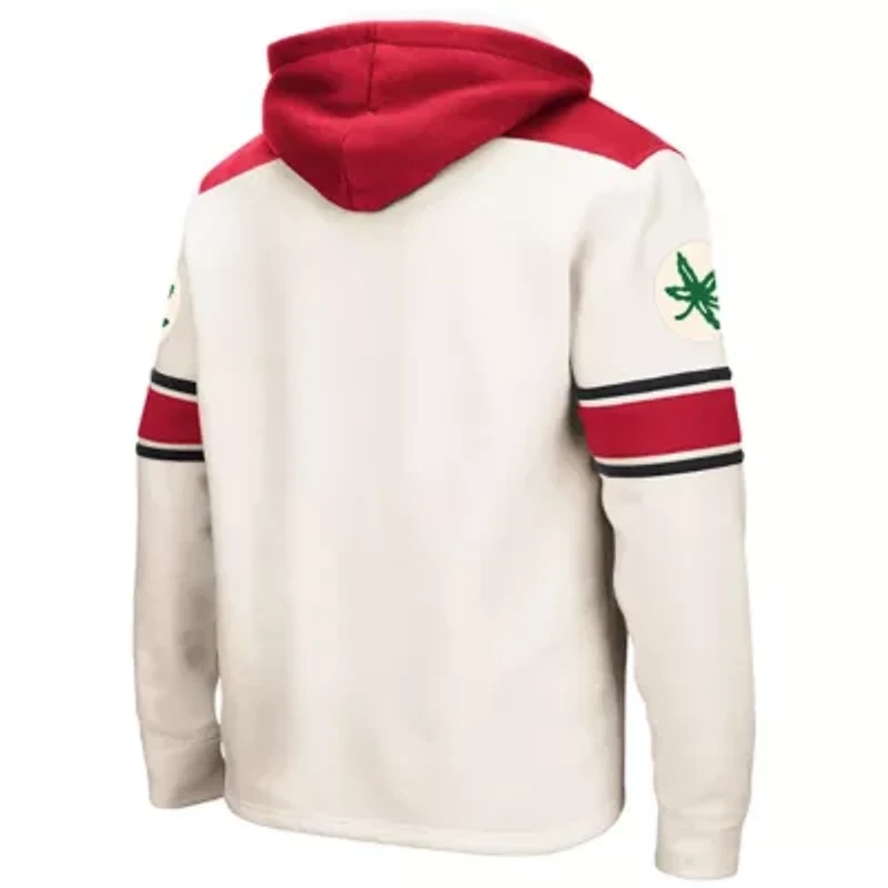 NCAA Ohio State Buckeyes Big & Tall Hockey Lace-Up Pullover Hoodie