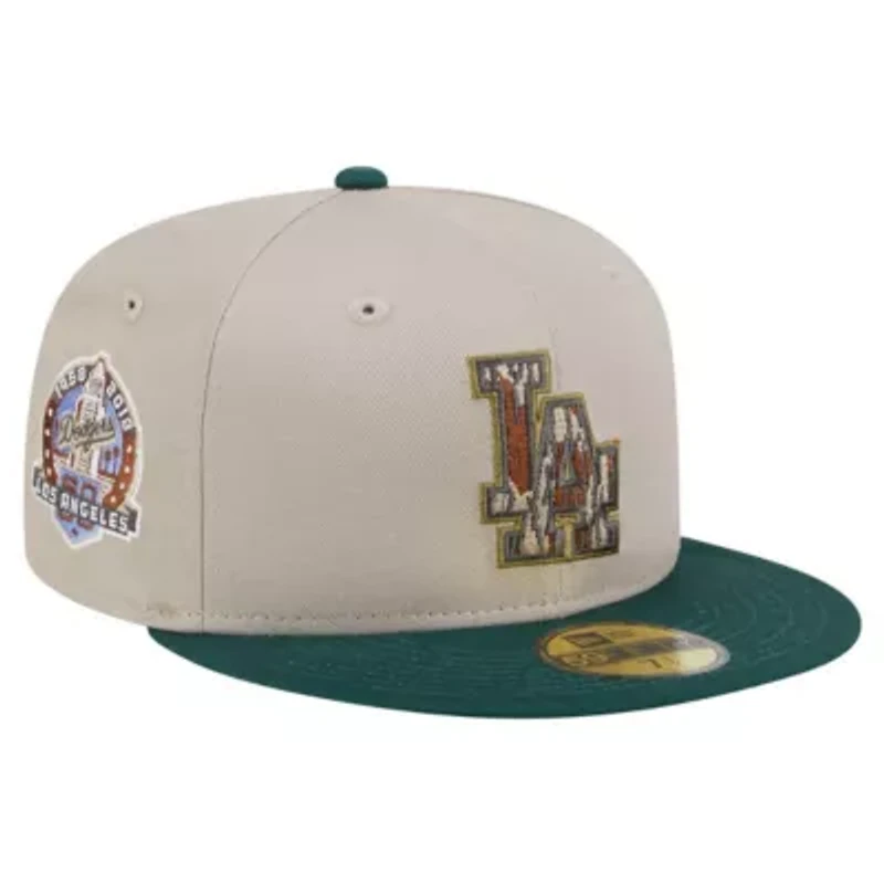 MLB Natural/Hunter Los Angeles Dodgers Lifestyle Tree Bark Fill 59FIFTY Fitted Hat