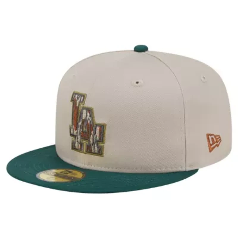 MLB Natural/Hunter Los Angeles Dodgers Lifestyle Tree Bark Fill 59FIFTY Fitted Hat