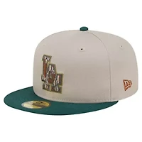 MLB Natural/Hunter Los Angeles Dodgers Lifestyle Tree Bark Fill 59FIFTY Fitted Hat