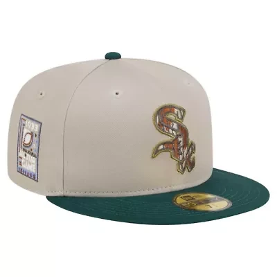 Chicago White Sox MLB Natural/Hunter Lifestyle Tree Bark Fill 59FIFTY Fitted Hat