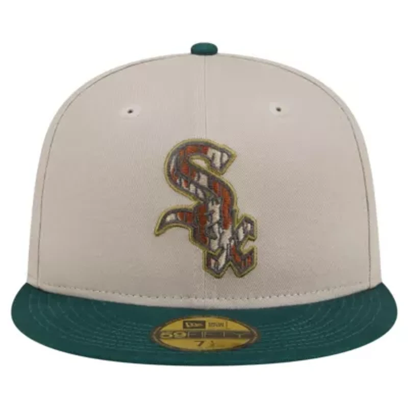 Chicago White Sox MLB Natural/Hunter Lifestyle Tree Bark Fill 59FIFTY Fitted Hat