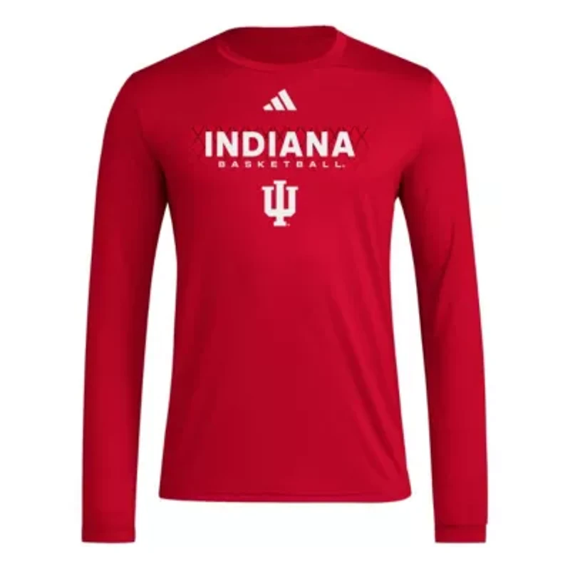 NCAA Indiana Hoosiers Locker On-Court the Fade AEROREADY Long Sleeve T-Shirt