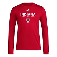 NCAA Indiana Hoosiers Locker On-Court the Fade AEROREADY Long Sleeve T-Shirt