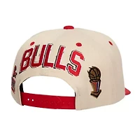NBA Cream/Red Chicago Bulls 6x NBA s Soul Legacy Defined Snapback Hat