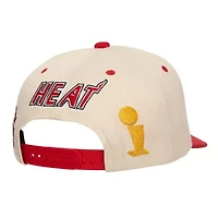 NBA Cream/Red Miami Heat 3x NBA s Soul Legacy Defined Snapback Hat