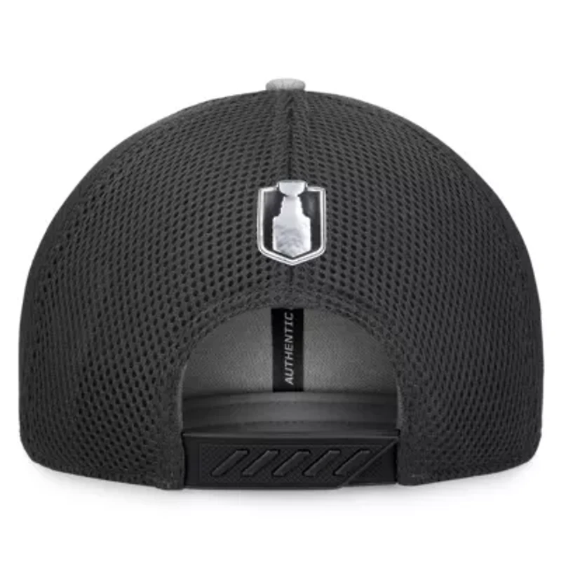 NHL Fanatics Gray/Charcoal Florida Panthers 2024 Stanley Cup s Locker Room Meshback Structured Adjustable Hat