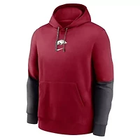 NCAA Nike Arkansas Razorbacks 2024 Sideline Club Fleece Pullover Hoodie