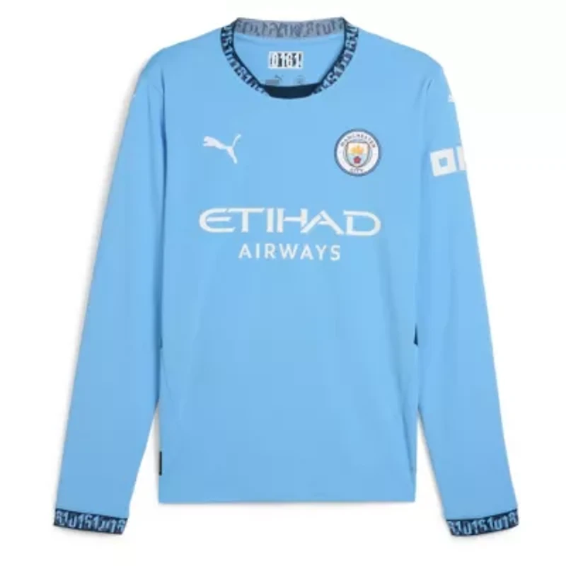 International Clubs Phil Foden Light Manchester City 2024/25 Home Replica Long Sleeve Player Jersey