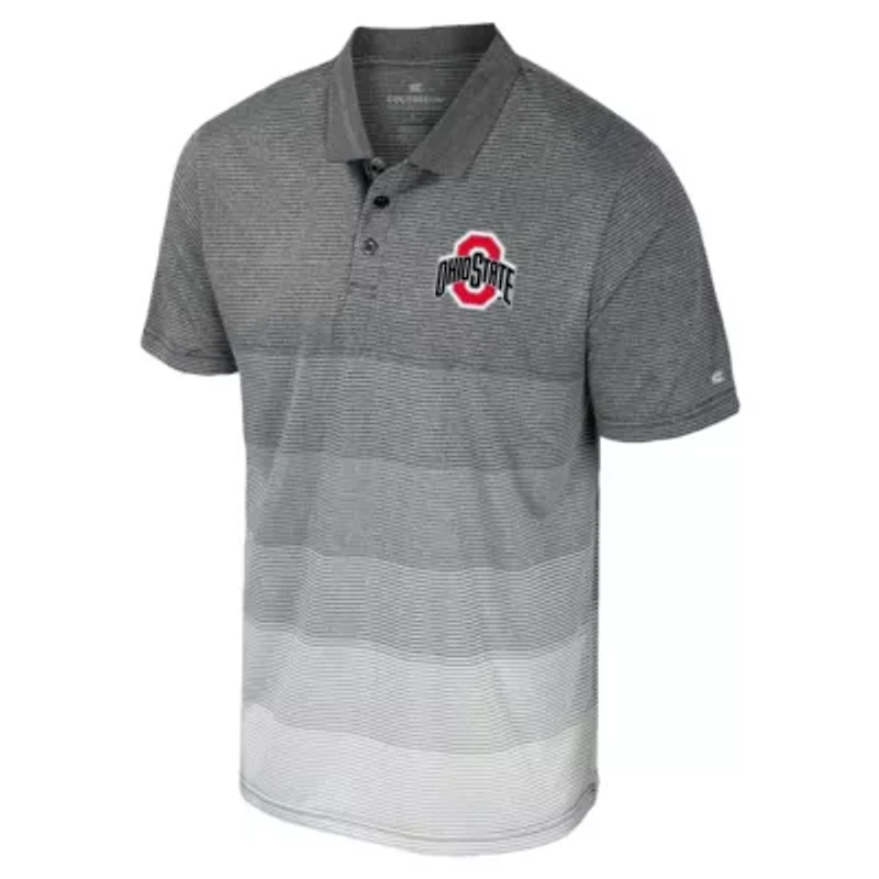 NCAA Ohio State Buckeyes Striped Mesh Polo
