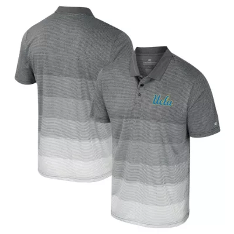 NCAA UCLA Bruins Striped Mesh Polo