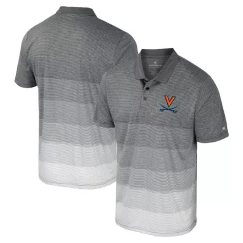 NCAA Virginia Cavaliers Striped Mesh Polo