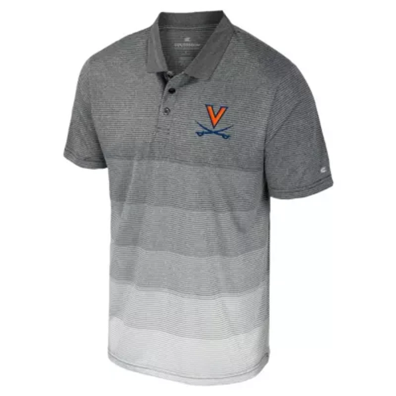 NCAA Virginia Cavaliers Striped Mesh Polo