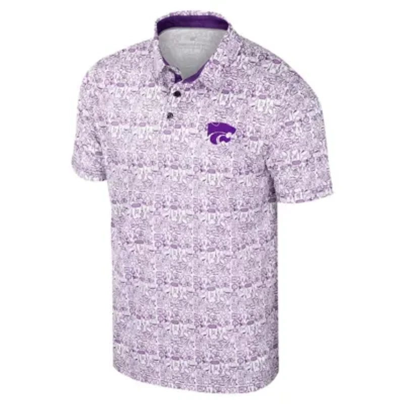 NCAA Kansas State Wildcats It's Time! Allover Print Polo