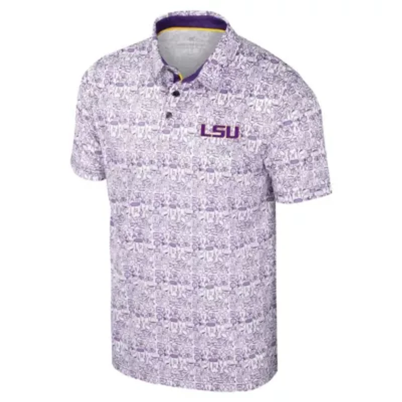 NCAA LSU Tigers It's Time! Allover Print Polo