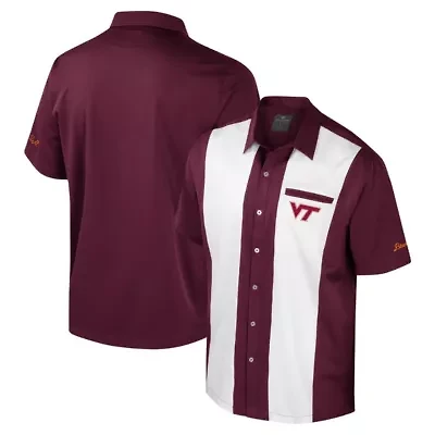 NCAA Virginia Tech Hokies Strike Bowling Button-Up Shirt