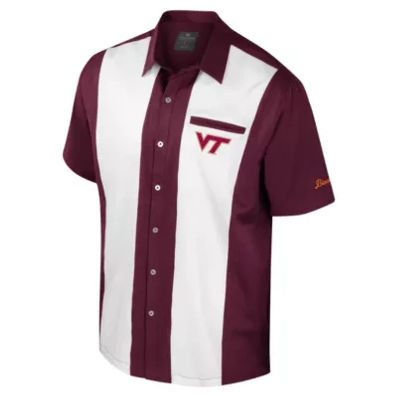 NCAA Virginia Tech Hokies Strike Bowling Button-Up Shirt