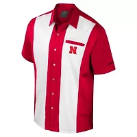 NCAA Nebraska Huskers Strike Bowling Button-Up Shirt
