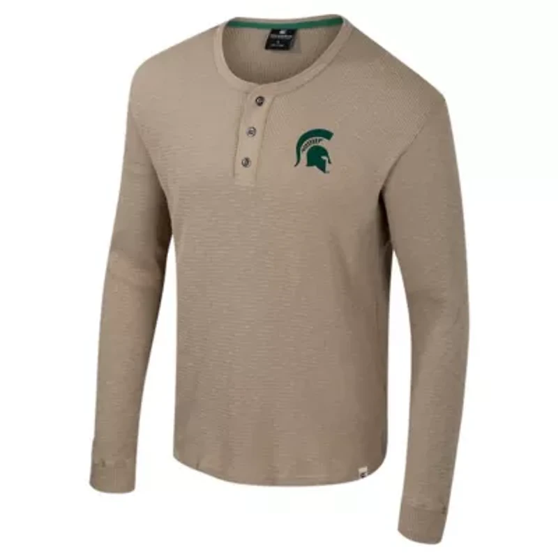 NCAA Michigan State Spartans Great Outdoors Henley Long Sleeve Shirt