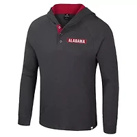 Alabama Crimson Tide NCAA Dujour Ralgan Long Sleeve Henley Hoodie T-Shirt