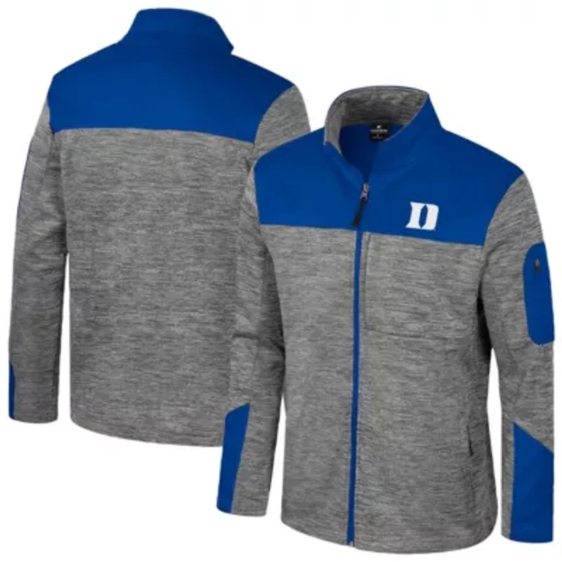 Duke Blue Devils NCAA Gray/Royal Guard Full-Zip Jacket