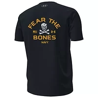 Navy Midshipmen NCAA Under Armour 2024 Rivalry Fear The Bones Performance T-Shirt