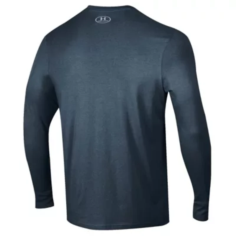 Navy Midshipmen NCAA Under Armour 2024 Rivalry Skull Performance Long Sleeve T-Shirt