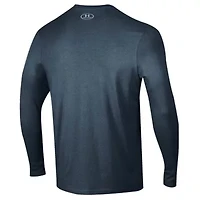 Navy Midshipmen NCAA Under Armour 2024 Rivalry Skull Performance Long Sleeve T-Shirt