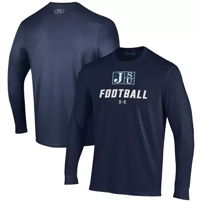 NCAA Under Armour Jackson State Tigers Football Performance Long Sleeve T-Shirt