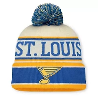 NHL Fanatics Blue/Cream St. Louis Blues 2025 NHL Winter Classic Cuffed Knit Hat with Pom