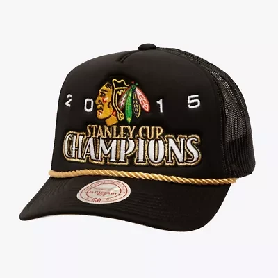 NHL Chicago Blackhawks SOUL Collection Golden Stanley Cup s Trucker Adjustable Hat