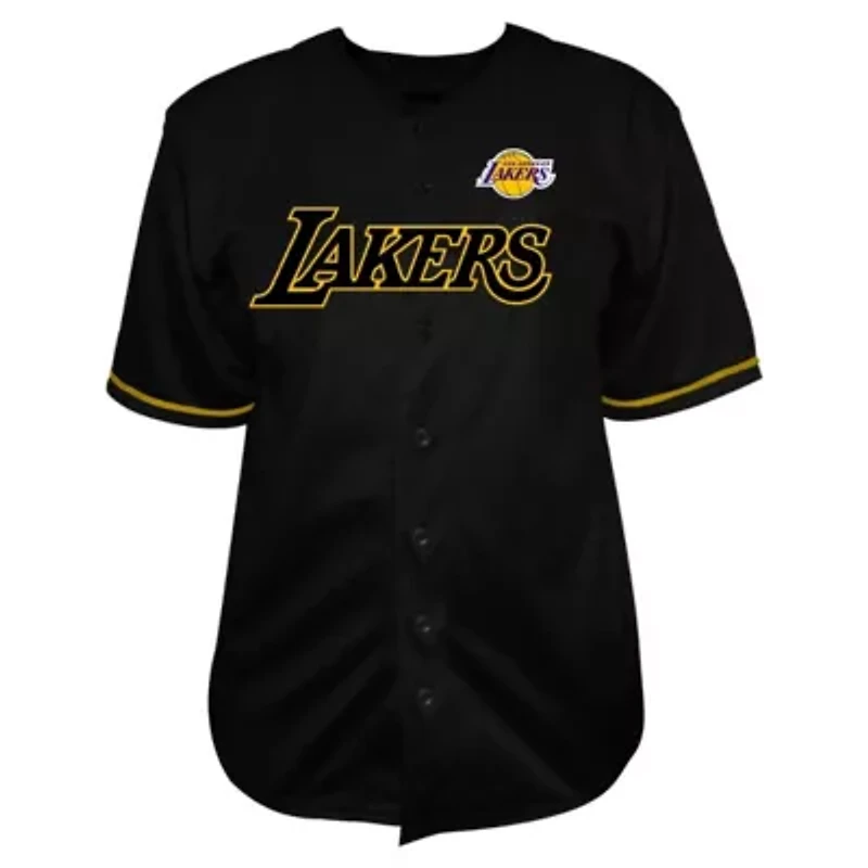 NBA LeBron James Los Angeles Lakers Big & Tall Name Number Button-Up Jersey