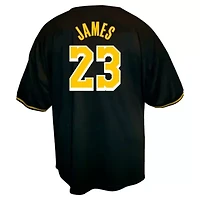 NBA LeBron James Los Angeles Lakers Big & Tall Name Number Button-Up Jersey