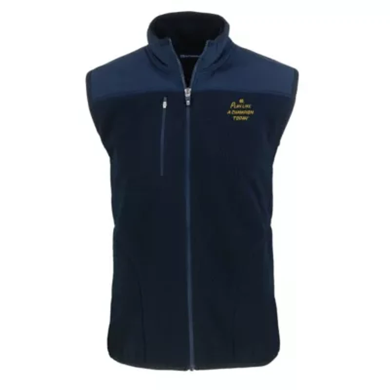 NCAA Navy/Blue Notre Dame Fighting Irish Play Like A Today Cascade Eco Sherpa Fleece Full-Zip Vest