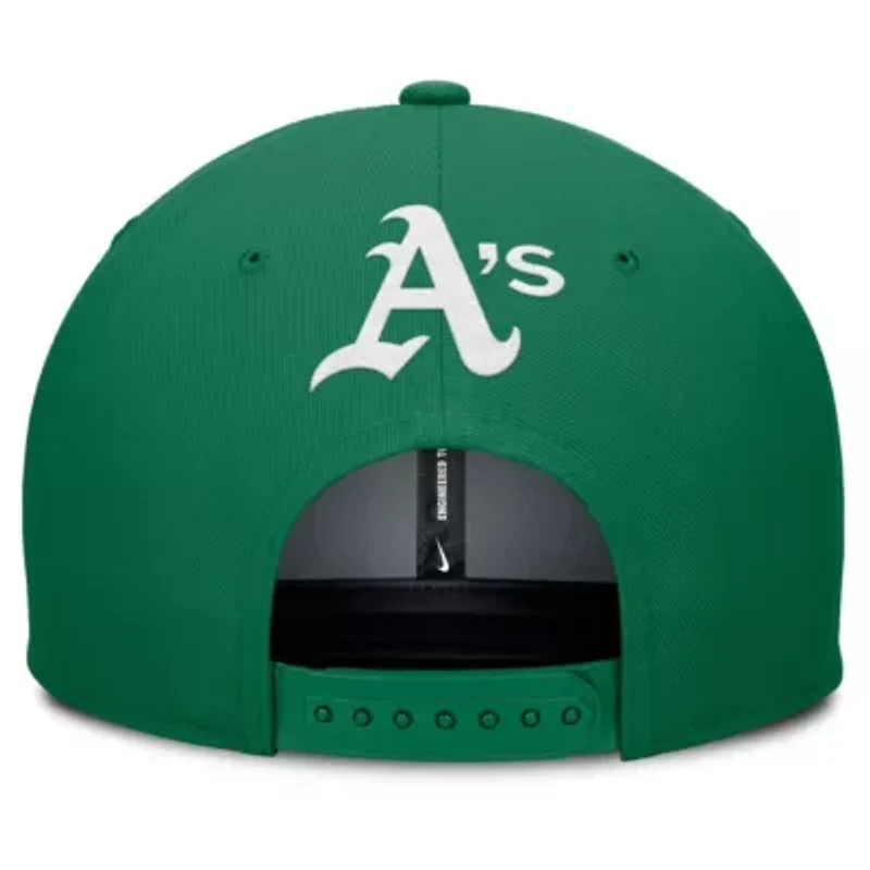 Oakland Athletics MLB Nike Gray/Green Pro Performance Snapback Hat