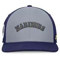 MLB Nike Gray/Navy Seattle Mariners Pro Performance Snapback Hat