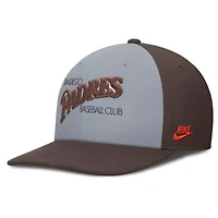 MLB Nike Gray/Brown San Diego Padres Pro Performance Snapback Hat