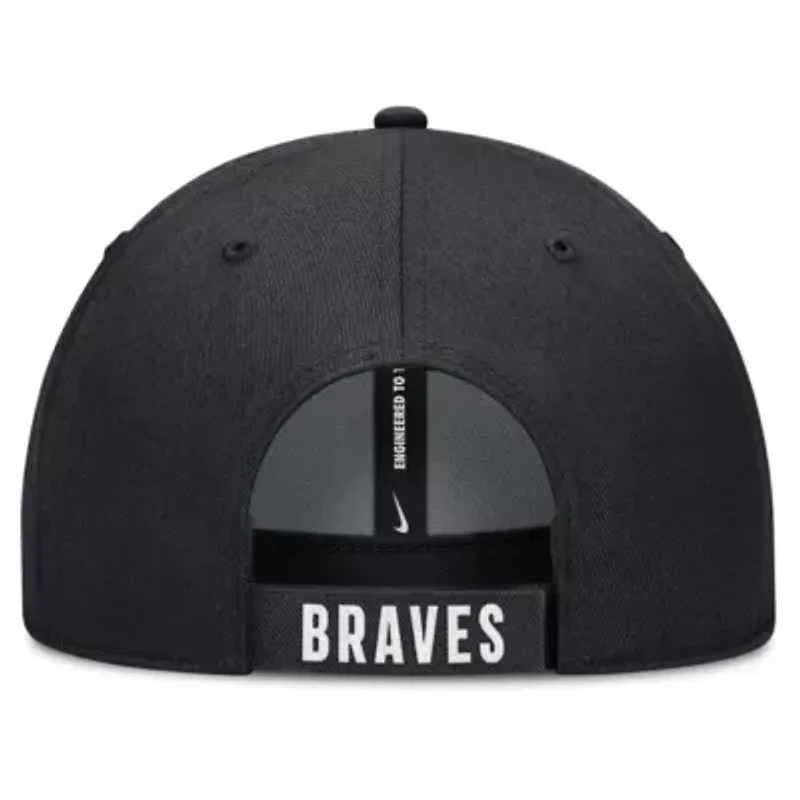 MLB Nike White/Navy Atlanta Braves Club Performance Adjustable Hat