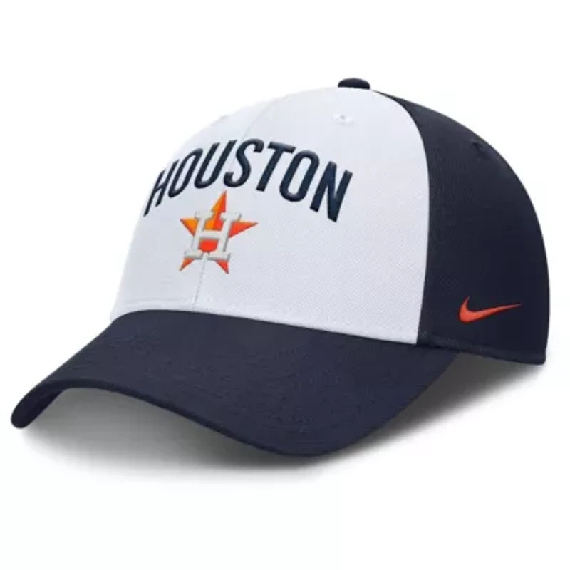 MLB Nike White/Navy Houston Astros Club Performance Adjustable Hat