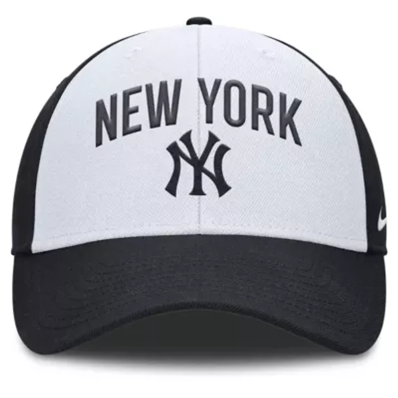 MLB Nike White/Navy New York Yankees Club Performance Adjustable Hat