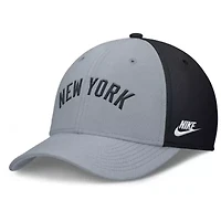 MLB Nike Gray/Navy New York Yankees Rise Swoosh Performance Flex Hat